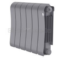 Радиатор биметаллический Royal Thermo Infinity 300 6 секций, Silver Satin