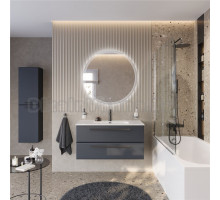 Мебель для ванной комнаты Cezares Eco Cer-N 100 grafito, раковина Duet 100, ручки матовые черные