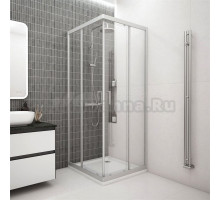 Душевой уголок МЕТАКАМ Universal Grey 80x80x185 см, профиль серый, прозрачное стекло