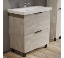 Тумба под раковину без столешницы VIANT Берлин 80 напольная, с ящиками, цемент