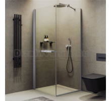 Душевой уголок Maybahglass MGY-1345-5 100х100 см, профиль матовый хром, стекло прозрачное