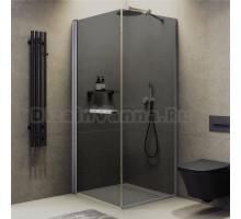 Душевой уголок Maybahglass MGY-1348-5 100х100 см, профиль матовый хром, стекло графит