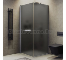 Душевой уголок Maybahglass MGY-1349-5 100х100 см, профиль матовый хром, стекло графит матовый