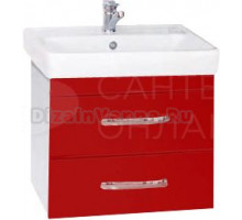Тумба под раковину без столешницы Misty Эмилия 60 подвесная красная
