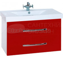 Тумба под раковину без столешницы Misty Эмилия 90 подвесная красная