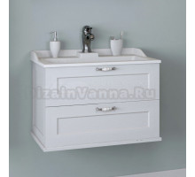 Тумба под раковину без столешницы AQUATON Леон 65 дуб белый, подвесная