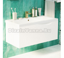 Тумба под раковину без столешницы 1MarKa Этюд 90П белый глянец