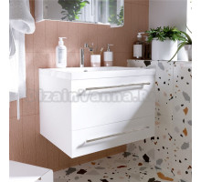 Тумба под раковину без столешницы 1MarKa Соната 58П с 2 ящиками, белый глянец