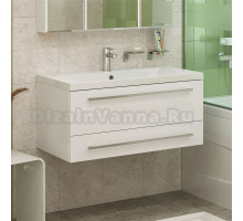 Тумба под раковину без столешницы 1MarKa Соната 75П с 2 ящиками, белый глянец
