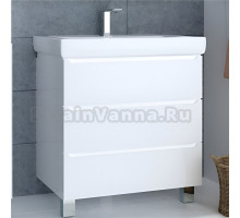 Тумба под раковину без столешницы 1MarKa Кода 60Н белый глянец
