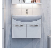 Тумба под раковину без столешницы 1MarKa Вита 65П с 2 дверцами, белый глянец