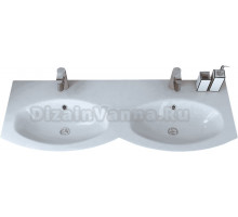 Мебельная раковина Cezares 50156 Doppio Bianco 138 см