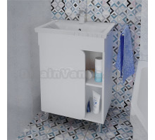 Тумба под раковину без столешницы 1MarKa Nuvo 60Н напольная, белый глянец