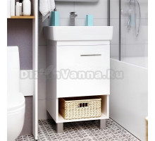 Тумба под раковину без столешницы 1MarKa Tera 50Н напольная, белый глянец