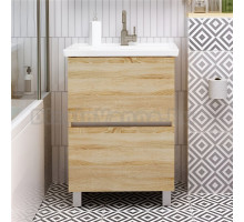 Тумба под раковину без столешницы 1MarKa Aris 60Н напольная, дуб сонома