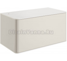 Тумба под раковину со столешницей STWORKI Ноттвиль 80 бежевый шелк, с отверстием под смеситель