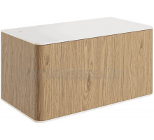 Тумба под раковину со столешницей STWORKI Ноттвиль 80 дуб верона, с отверстием под смеситель