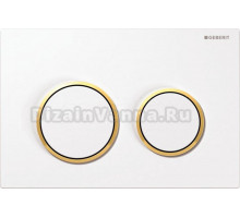 Кнопка смыва Geberit Omega 20 Omega 20 115.085.KK.1 белый/золото