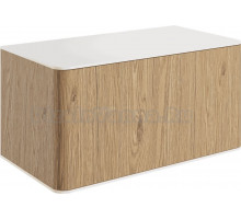 Тумба под раковину со столешницей STWORKI Ноттвиль 80 дуб верона, без выреза под смеситель