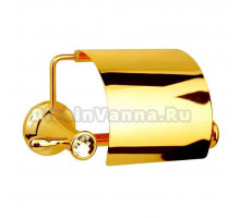 Держатель туалетной бумаги Boheme Chiaro 10501 с крышкой, золото