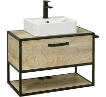 Тумба под раковину без столешницы AQUATON Лофт Фабрик 80 дуб эндгрейн