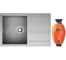 Комплект Мойка Omoikiri Daisen 78-GR leningrad grey + Измельчитель Nagare 1000 + Смеситель Umi GR leningrad grey