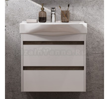 Тумба под раковину без столешницы AQUATON Нортон 65, подвесная, белый глянец