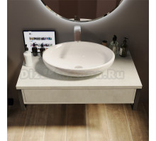 Тумба под раковину без столешницы 1MarKa Grunge Loft 100 бетон светлый