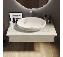 Тумба под раковину без столешницы 1MarKa Grunge Loft 90 бетон светлый