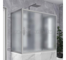 Шторка на ванну Kubele DE019 P2U-MAT-MT 150х80 см, профиль матовый хром