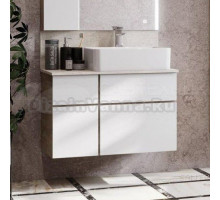 Тумба под раковину без столешницы AQUATON Мишель 80 белая, дуб эндгрейн