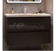 Тумба под раковину без столешницы Art&Max Bianchi 100, подвесная, серый матовый