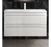 Тумба под раковину без столешницы Art&Max Platino 100, подвесная, белый глянец