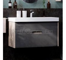 Тумба под раковину без столешницы AQUATON Оливия 90 грей/дуб ойстер