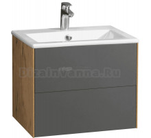 Тумба под раковину без столешницы AQUATON Сохо 60 дуб веллингтон, графит софт