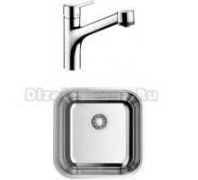 Комплект Мойка Omoikiri Omi 44-U/IF-IN Quadro нержавеющая сталь + Смеситель Hansgrohe Talis S 32841000