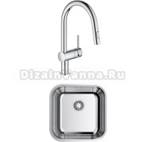 Комплект Мойка Omoikiri Omi 44-U/IF-IN Quadro нержавеющая сталь + Смеситель Grohe Minta 32321002