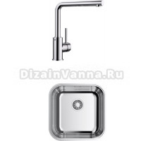 Комплект Мойка Omoikiri Omi 44-U/IF-IN Quadro нержавеющая сталь + Смеситель Blanco Mila 524213
