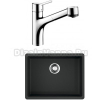 Комплект Мойка Omoikiri Kata 54-U-BL черная + Смеситель Hansgrohe Talis S 32841000