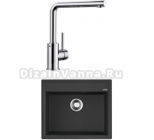 Комплект Мойка Omoikiri Daisen 60-BL черная + Смеситель Blanco Mila 524213