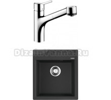 Комплект Мойка Omoikiri Daisen 46-BL черная + Смеситель Hansgrohe Talis S 32841000