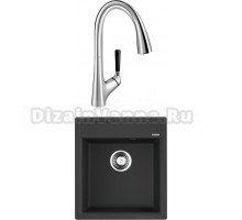 Комплект Мойка Omoikiri Daisen 46-BL черная + Смеситель Jacob Delafon Malleco E562-CP