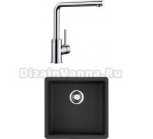 Комплект Мойка Omoikiri Kata 44-U-BL черная + Смеситель Blanco Mila 524213