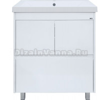 Тумба под раковину без столешницы Misty Алиса 58 напольная, белая эмаль