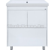 Тумба под раковину без столешницы Misty Алиса 75 напольная, белая эмаль