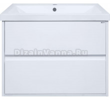 Тумба под раковину без столешницы Misty Алиса 75 подвесная, белая эмаль