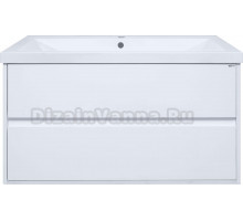 Тумба под раковину без столешницы Misty Алиса 90 подвесная, белая эмаль