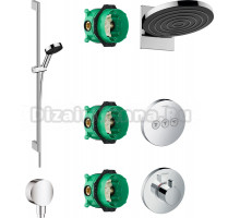 Душевой комплект Hansgrohe Pulsify 24150000 + 24170000 + 26453000 + 15741000 + 15745000