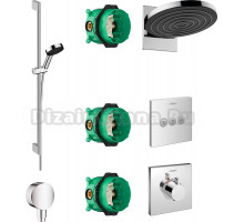 Душевой комплект Hansgrohe Pulsify 24150000 + 24170000 + 26453000 + 15760000 + 15764000