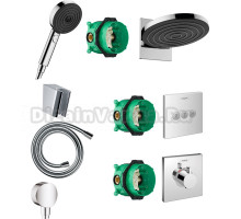 Душевой комплект Hansgrohe Pulsify 24150000 + 24100000 + 28331000 + 28276000 + 26453000 + 15760000 + 15764000